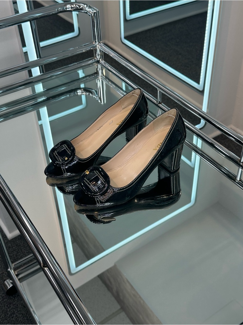 Prada vintage Peep-toe Heel Pumps